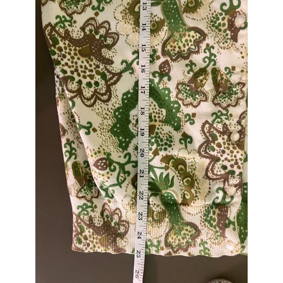 Architect paisley design cropped sleeve grandmacore cardigan sweater - Picture 7 of 8